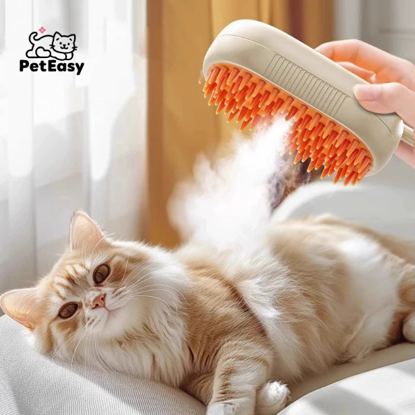 Brosse à vapeur pour chat 3en1